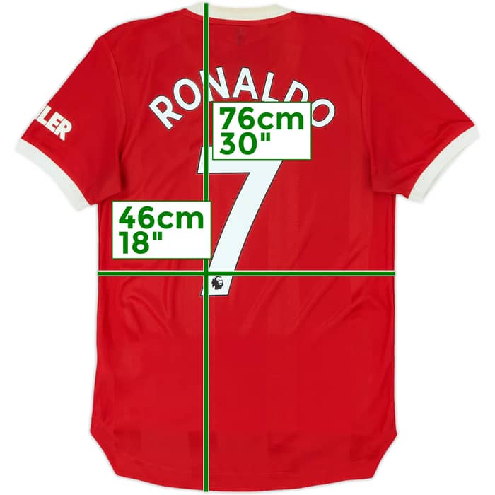 2021-22 Manchester United Authentic Home Shirt Ronaldo #7 - 6/10 - (S)