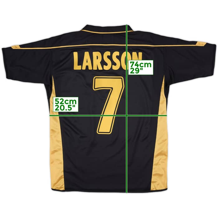 2003-04 Celtic Away Shirt Larsson #7 - 8/10 - (M)