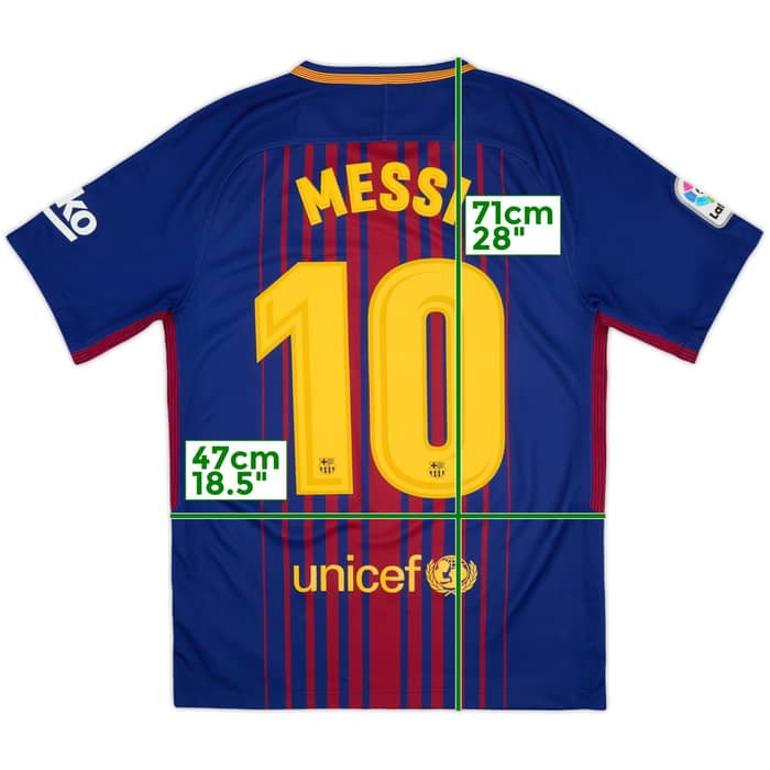2017-18 Barcelona Home Shirt Messi #10 - 8/10 - (S)