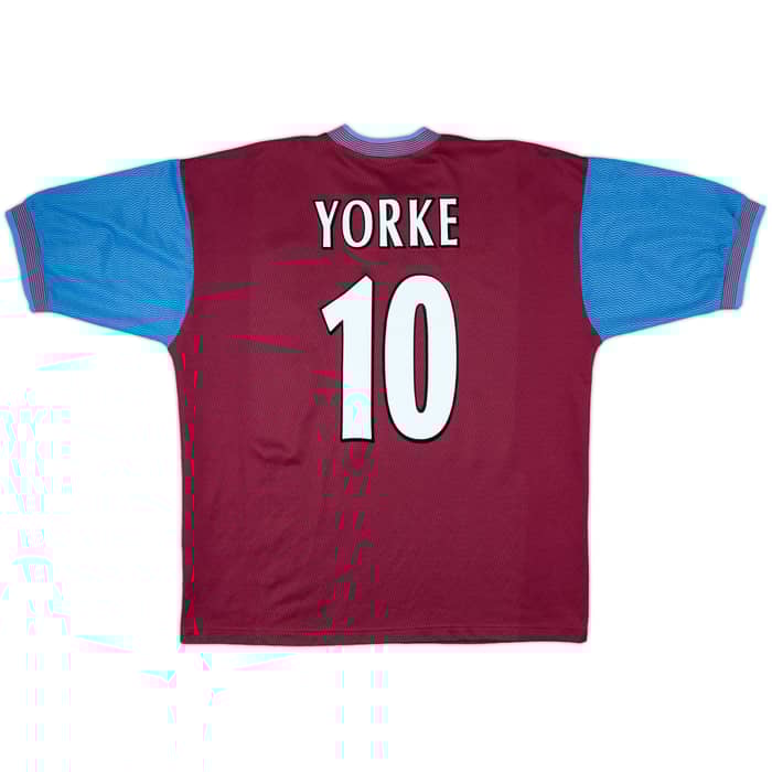 1997-98 Aston Villa Home Shirt Yorke #10 - 8/10 - (XL)