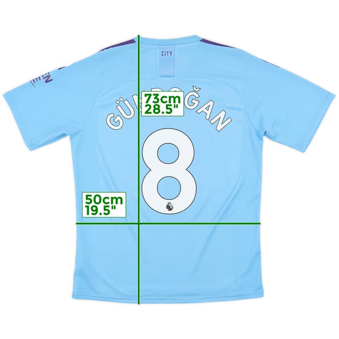 2019-20 Manchester City Home Shirt Gundogan #8 - 7/10 - (L)