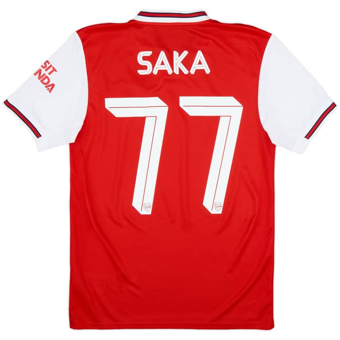 2019-20 Arsenal Home Shirt Saka #77 - 9/10 - (S)