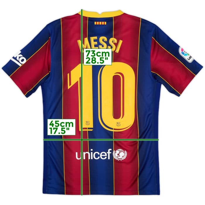 2020-21 Barcelona Home Shirt Messi #10 - 8/10 - (S)
