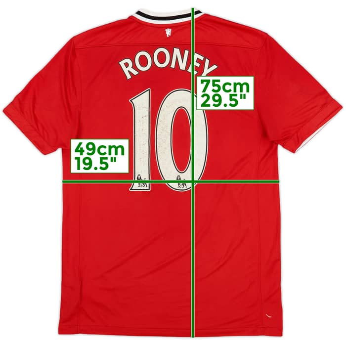 2011-12 Manchester United Home Shirt Rooney #10 - 6/10 - (M)