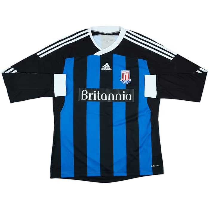 2011-12 Stoke City Away L/S Shirt Crouch #25 - 9/10 - (L)
