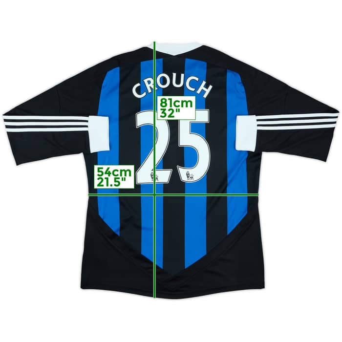 2011-12 Stoke City Away L/S Shirt Crouch #25 - 9/10 - (L)