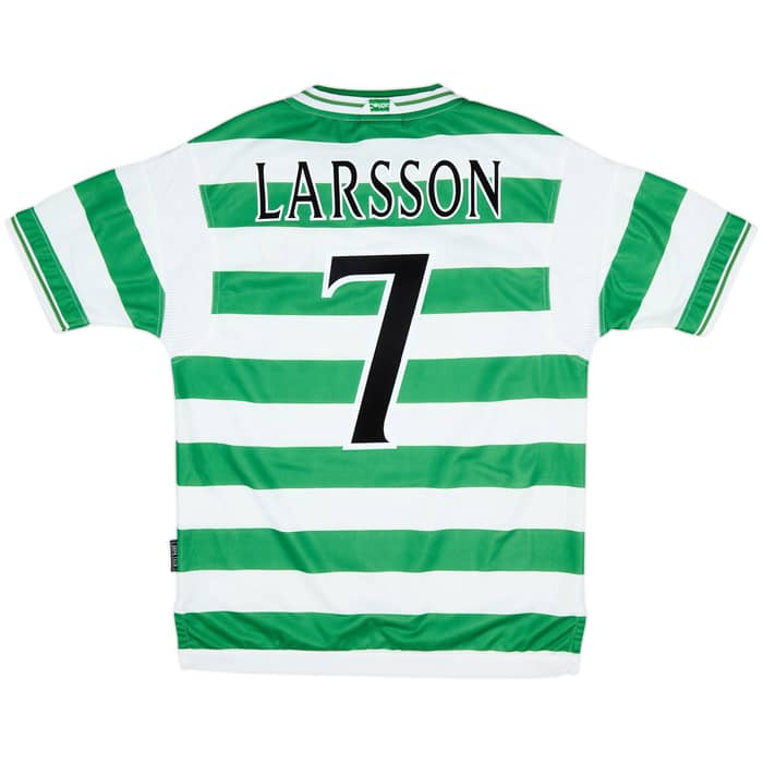 1999-01 Celtic Home Shirt Larsson #7 - 7/10 - (M)