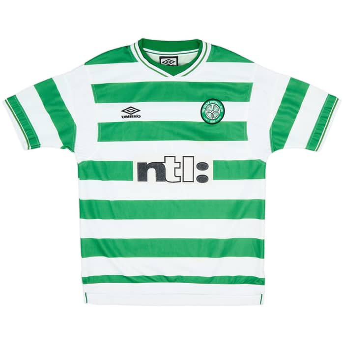 1999-01 Celtic Home Shirt Larsson #7 - 7/10 - (M)
