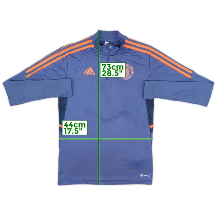 2022-23 Manchester United adidas 1/4 Zip Drill Top - 9/10 - (XS)
