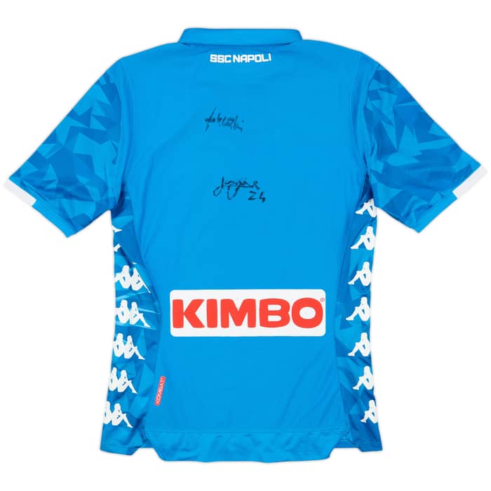2018-19 Napoli Authentic Signed Home Shirt - 7/10 - (M)