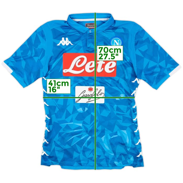 2018-19 Napoli Authentic Signed Home Shirt - 7/10 - (M)