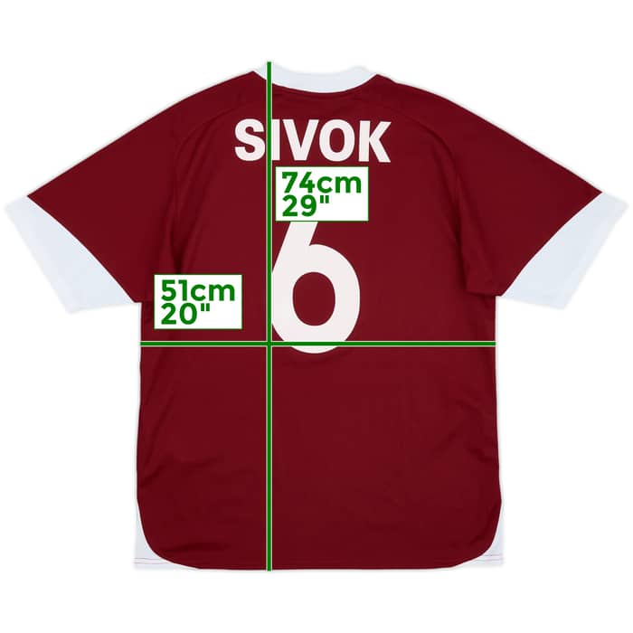 2006-07 Sparta Prague Home Shirt Sivok #6 - 8/10 - (M)