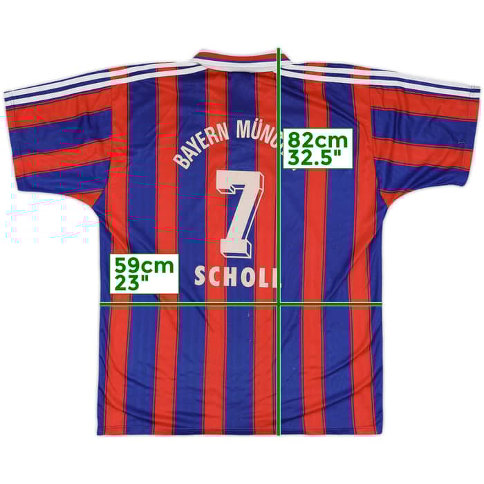 1995-97 Bayern Munich Home Shirt Scholl #7 - 6/10 - (L)