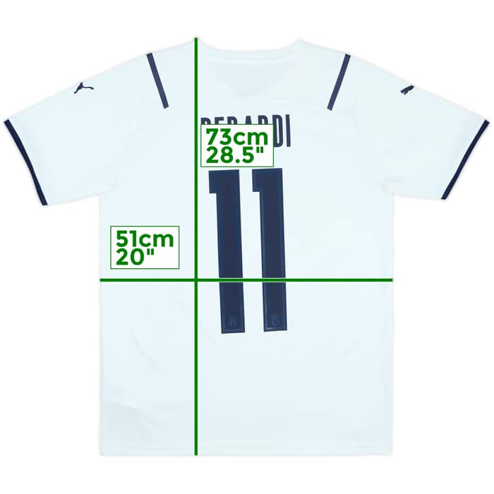 2021 Italy Away Shirt Berardi #11 - 7/10 - (M)