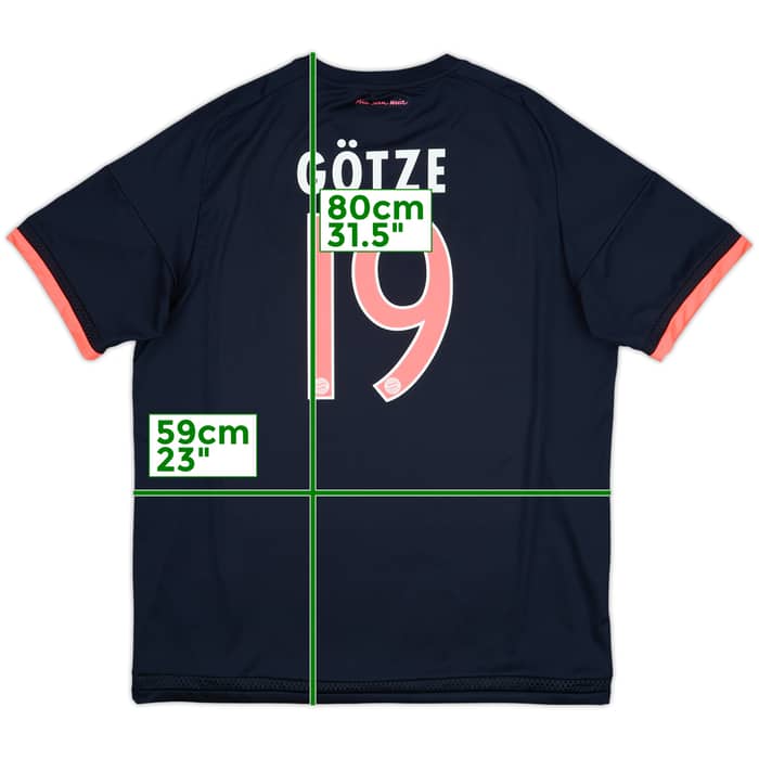 2015-16 Bayern Munich Third Shirt Gotze #19 - 10/10 - (XL)