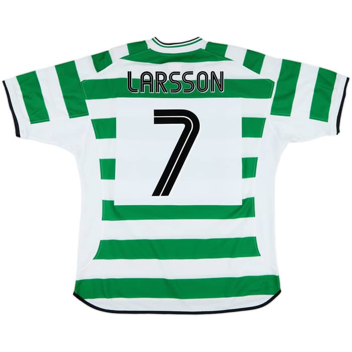 2001-03 Celtic Home Shirt Larsson #7 - 9/10 - (L)