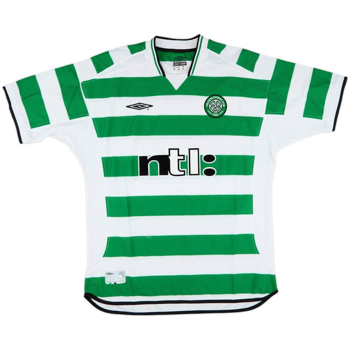 2001-03 Celtic Home Shirt Larsson #7 - 9/10 - (L)