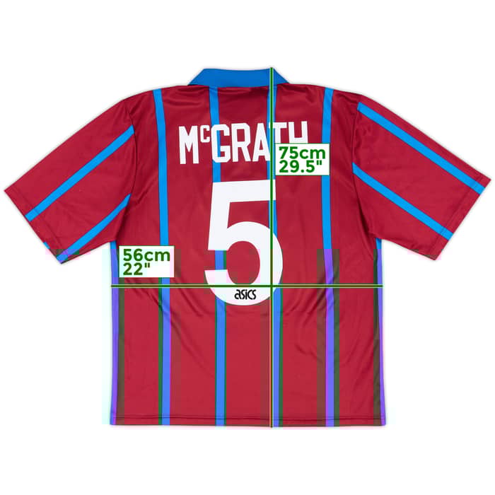 1993-95 Aston Villa Home Shirt McGrath #5 - 8/10 - (L)