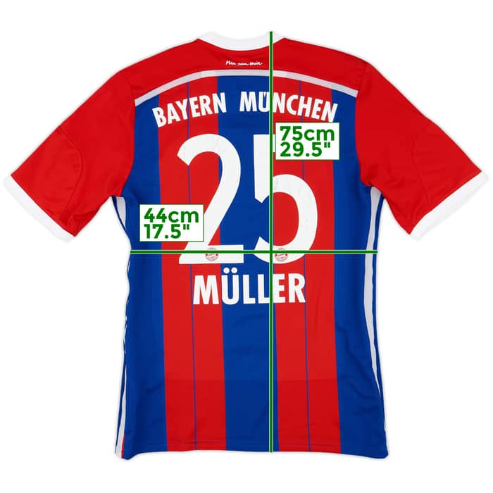 2014-15 Bayern Munich Home Shirt Muller #25 - 6/10 - (M)