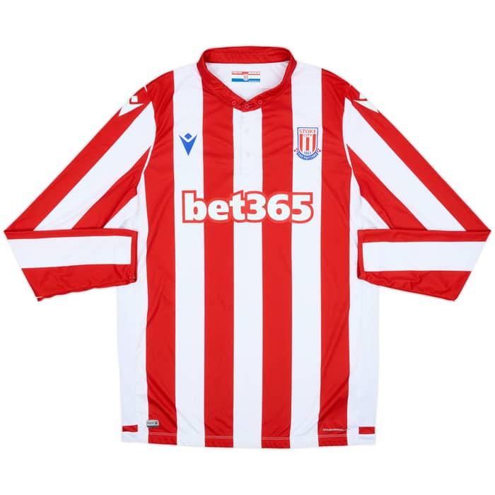 2019-20 Stoke City Home L/S Shirt Allen #4 - 8/10 - (XXL)