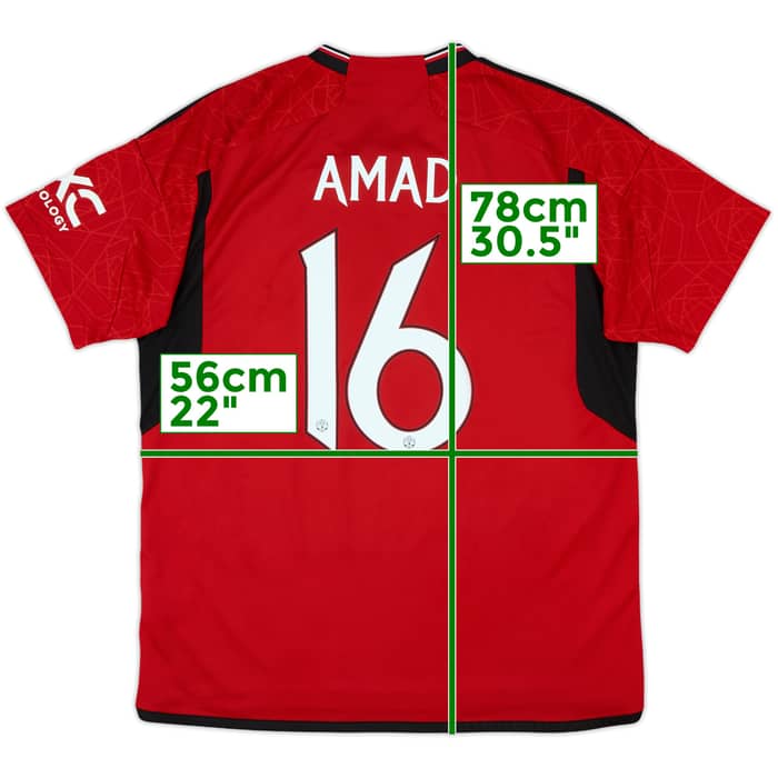 2023-24 Manchester United Home Shirt Amad #16 - 10/10 - (XL)