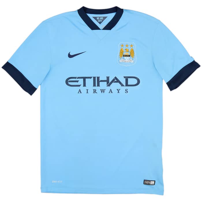 2014-15 Manchester City Home Shirt Silva #21 - 7/10 - (M)