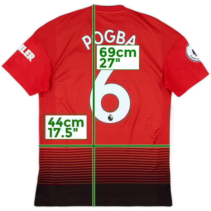 2018-19 Manchester United Home Shirt Pogba #6 - 10/10 - (S)