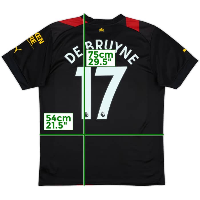2022-23 Manchester City Away Shirt De Bruyne #17 - 9/10 - (L)