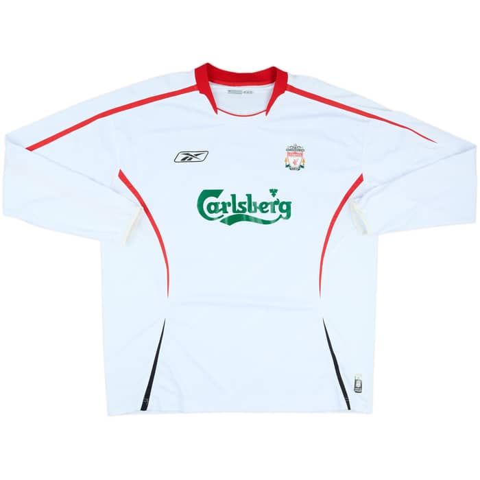 2005-06 Liverpool Away L/S Shirt Gerrard #8 - 8/10 - (XL)