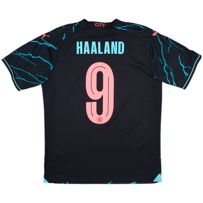 2023-24 Manchester City Third Shirt Haaland #9 - 8/10 - (M)