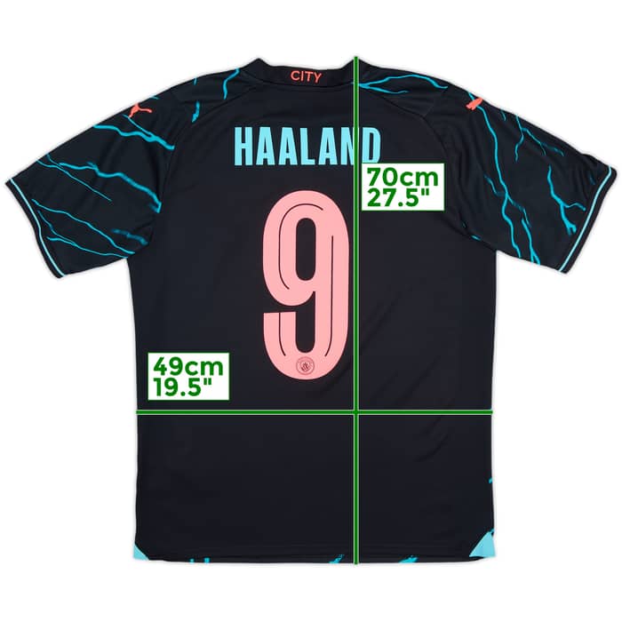 2023-24 Manchester City Third Shirt Haaland #9 - 8/10 - (M)