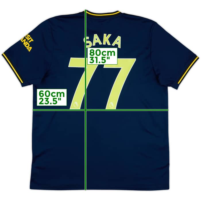 2019-20 Arsenal Third Shirt Saka #77 - 9/10 - (XL)