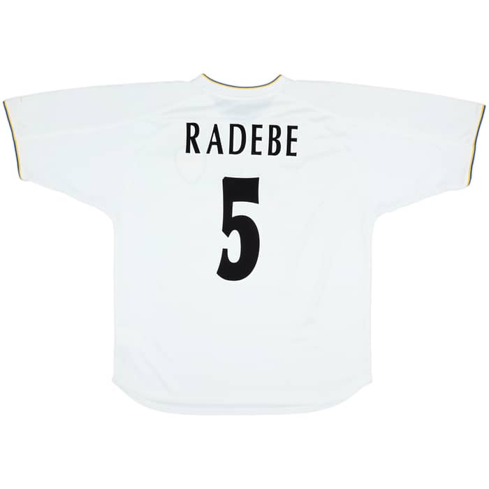 2000-02 Leeds United Home Shirt Radebe #5 - 8/10 - (L)