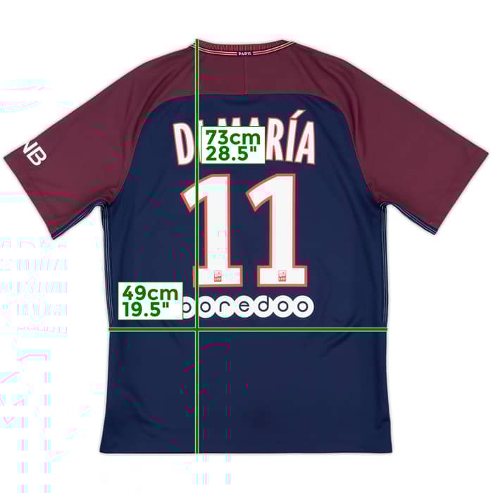 2017-18 Paris Saint-Germain Home Shirt Di Maria #11 - 9/10 - (M)