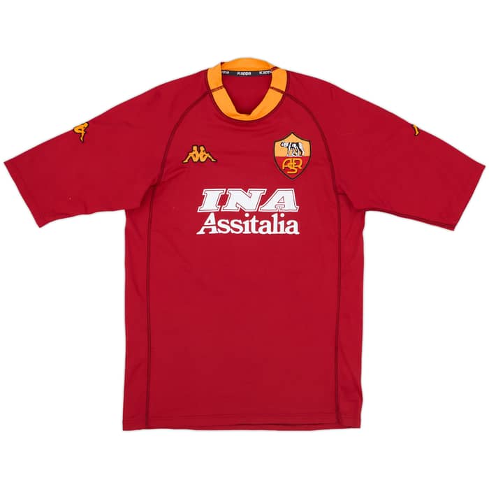2000-01 Roma Home Shirt Totti #10 - 8/10 - (XL)