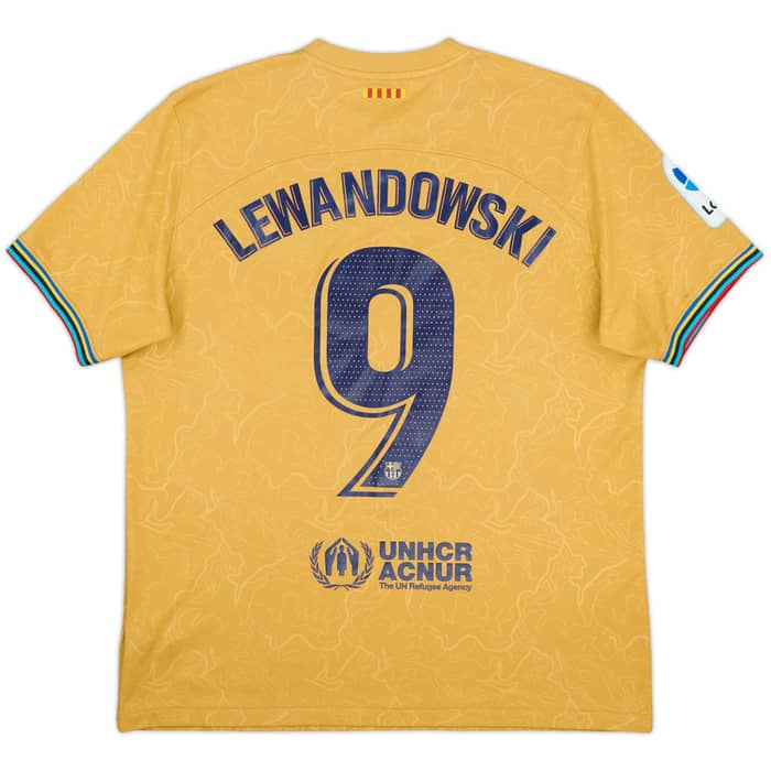 2022-23 Barcelona Away Shirt Lewandowski #9 - 8/10 - (L)
