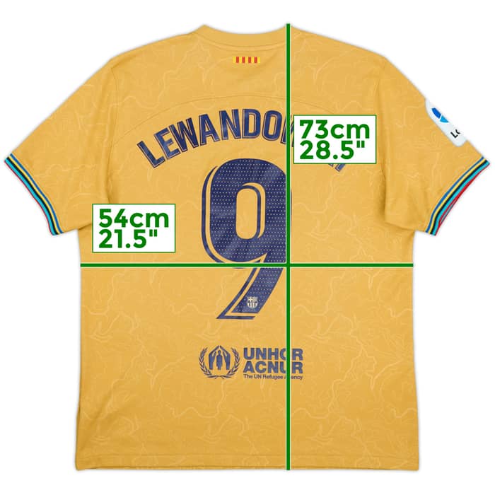 2022-23 Barcelona Away Shirt Lewandowski #9 - 8/10 - (L)