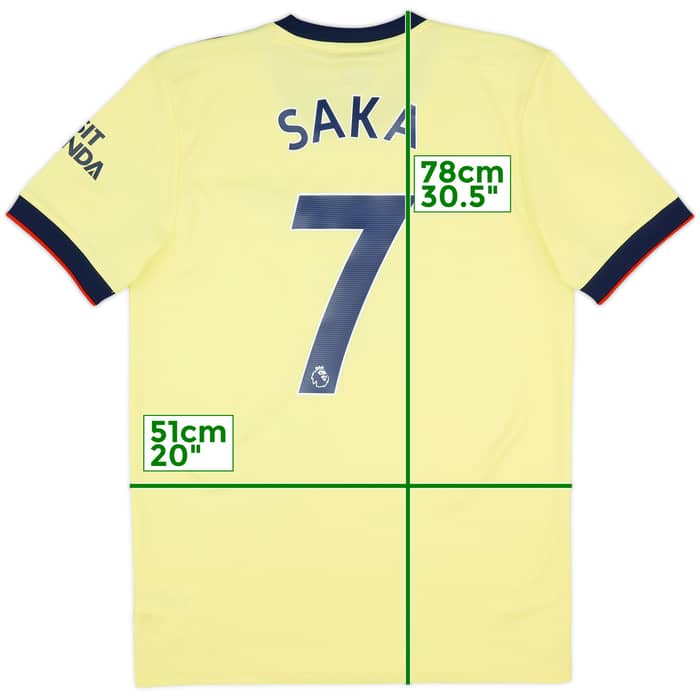 2021-22 Arsenal Away Shirt Saka #7 - 9/10 - (M)
