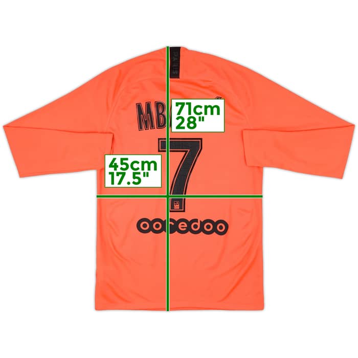 2019-20 Paris Saint-Germain Away L/S Shirt Mbappe #7 - 10/10 - (S)
