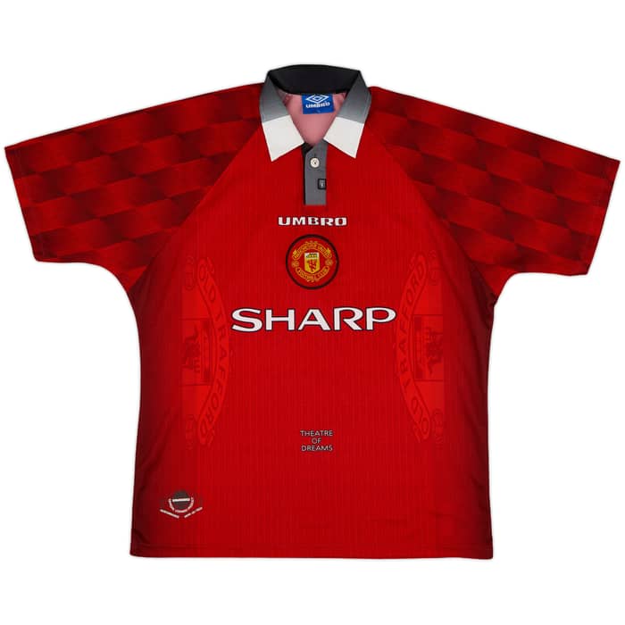1996-98 Manchester United Home Shirt Beckham #10 - 10/10 - (XL)