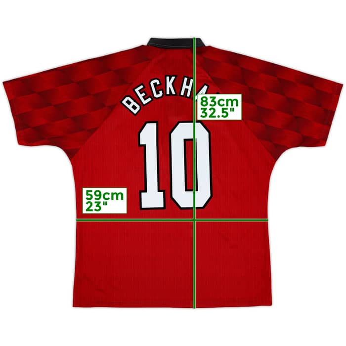 1996-98 Manchester United Home Shirt Beckham #10 - 10/10 - (XL)