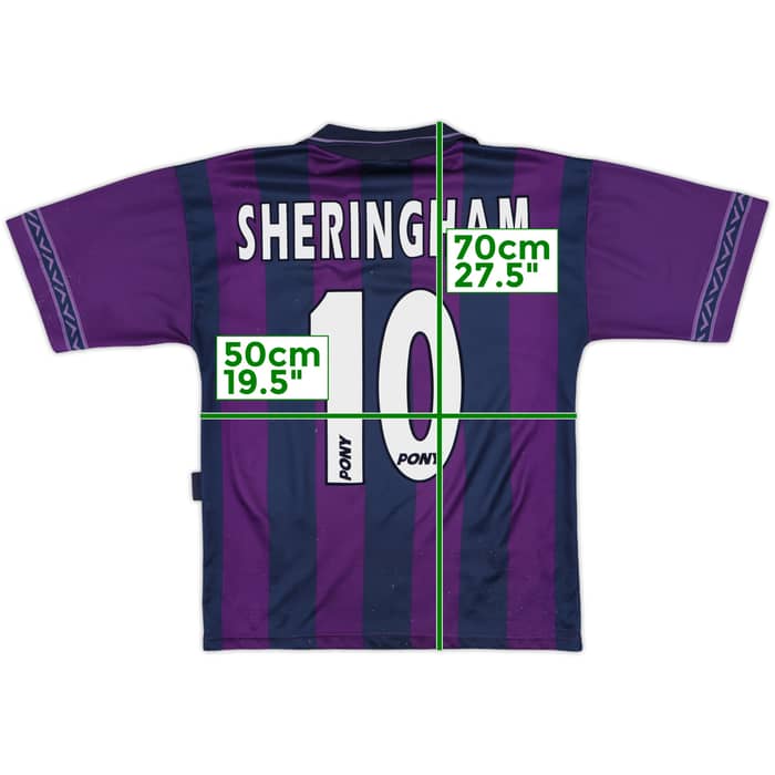 1995-97 Tottenham Away Shirt Sheringham #10 - 7/10 - (S)