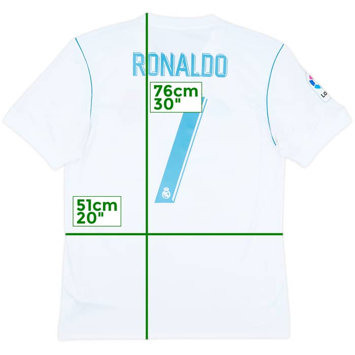 2017-18 Real Madrid Home Shirt Ronaldo #7 - 8/10 - (M)