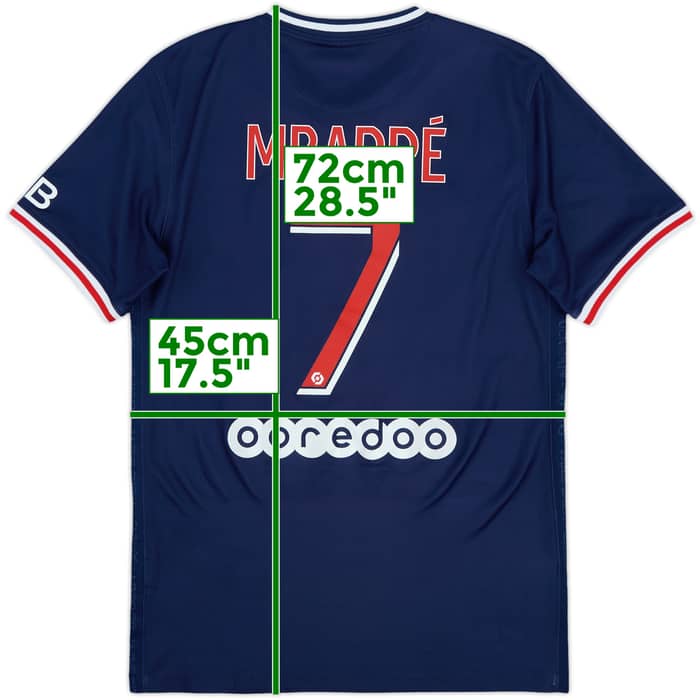 2020-21 Paris Saint-Germain Home Shirt Mbappe #7 - 7/10 - (S)