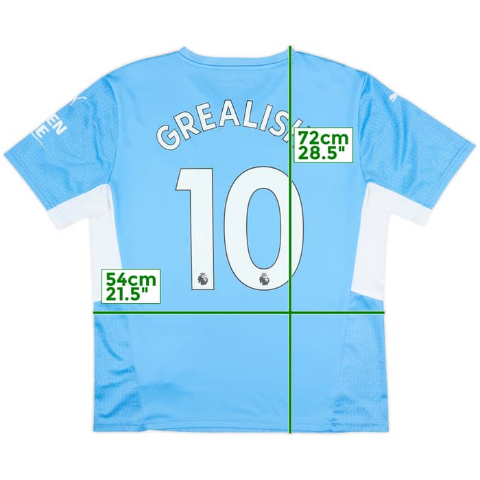 2021-22 Manchester City Home Shirt Grealish #10 - 10/10 - (L)