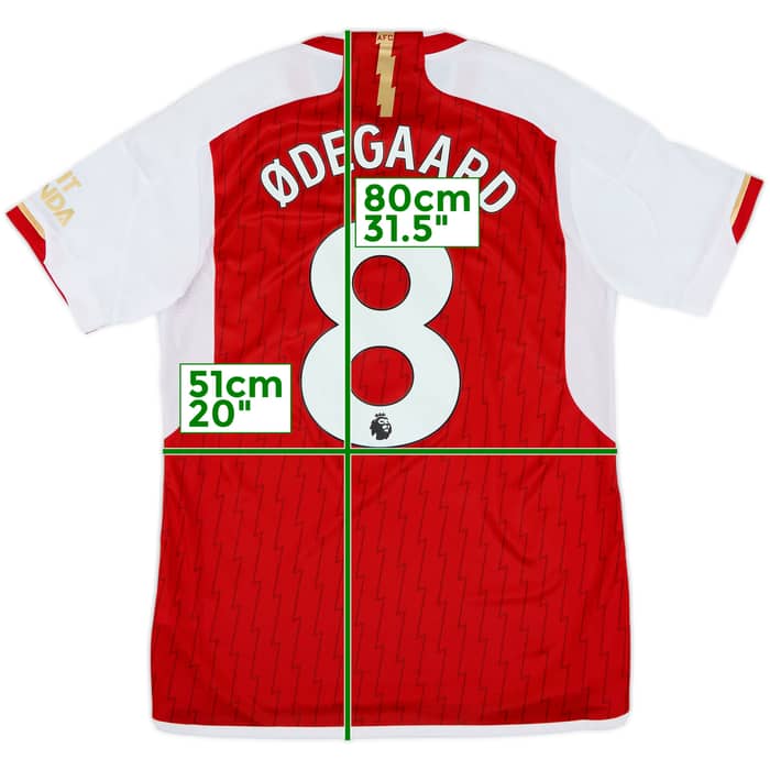2023-24 Arsenal Home Shirt Odegaard #8 - 8/10 - (L)