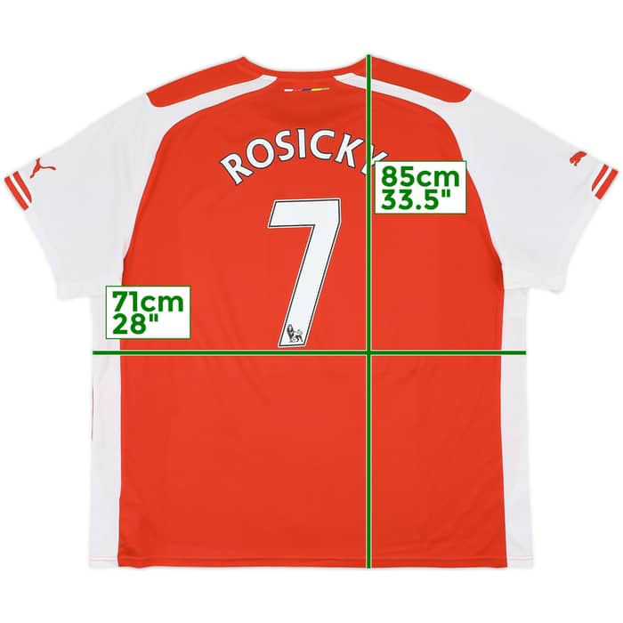 2014-15 Arsenal Home Shirt Rosicky #7 - 9/10 - (3XL)