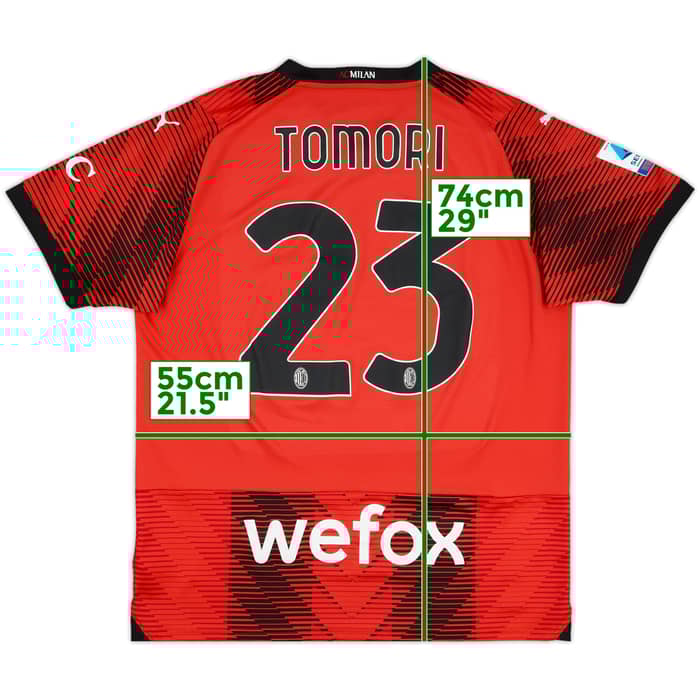 2023-24 AC Milan Home Shirt Tomori #23 - 8/10 - (L)