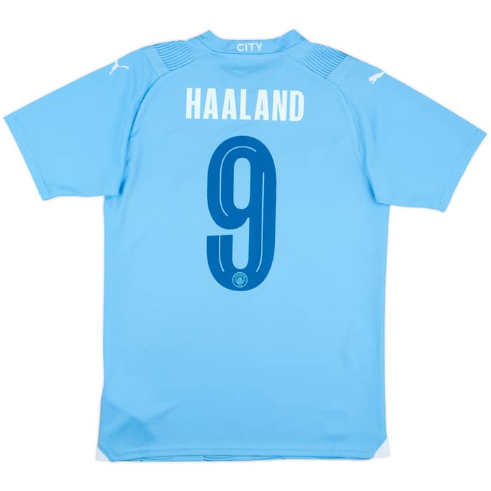 2023-24 Manchester City Home Shirt Haaland #9 - 9/10 - (S)