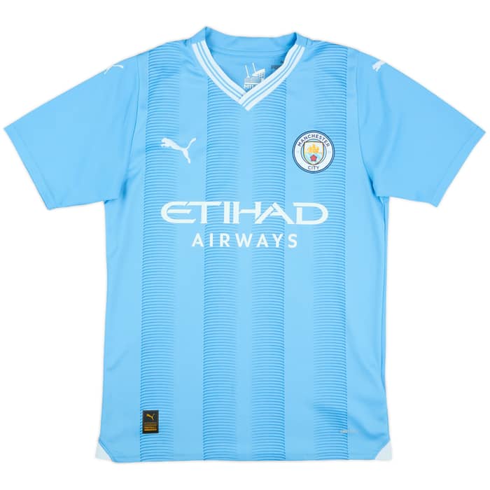 2023-24 Manchester City Home Shirt Haaland #9 - 9/10 - (S)